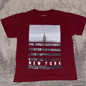 Youth Red New York Tee
